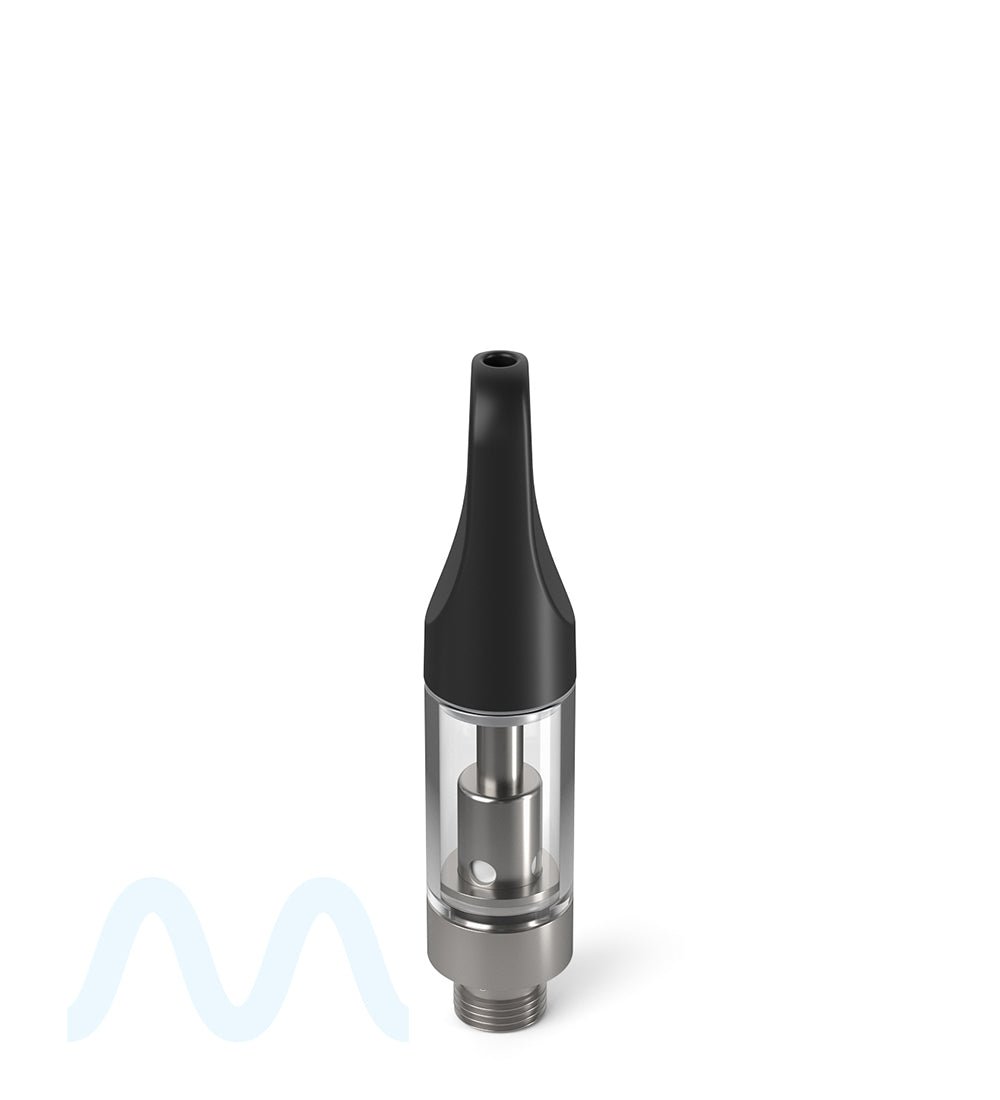 CCELL | TH2 Glass Vape Cartridge with Black Plastic Mouthpiece | 0.5mL - Screw On - 100 Count - 2