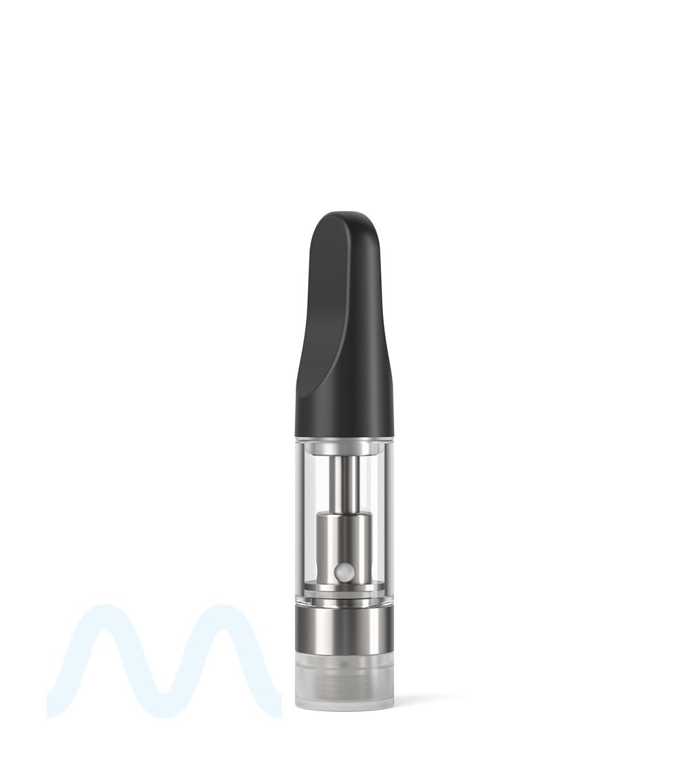 CCELL | TH2 Glass Vape Cartridge with Black Plastic Mouthpiece | 0.5mL - Screw On - 100 Count - 5