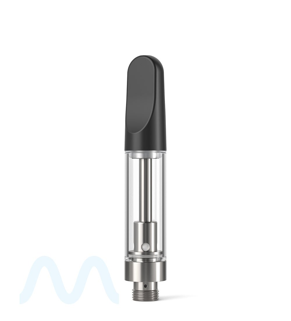 CCELL | TH2 Glass Vape Cartridge with Black Plastic Mouthpiece | 1mL - Screw On - 100 Count - 1