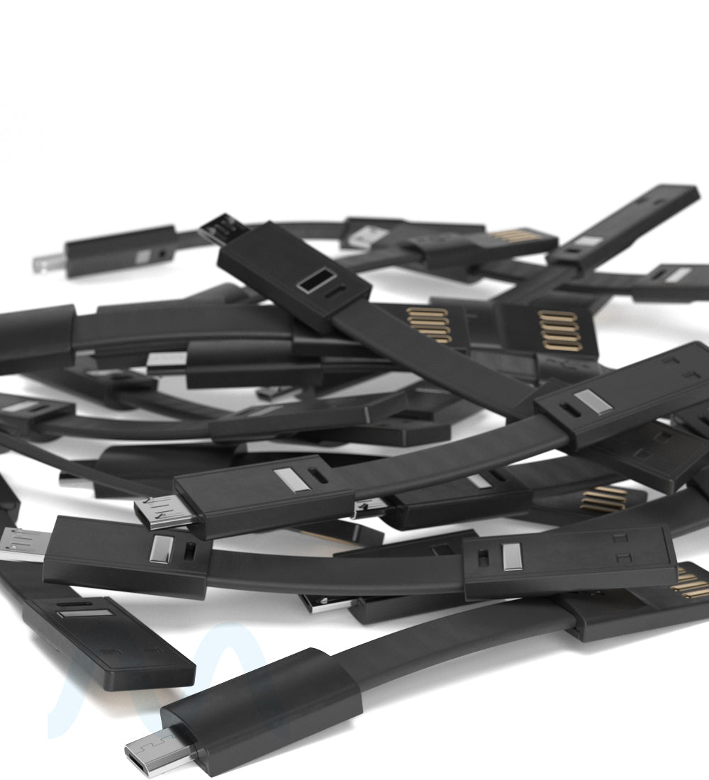 Vaporizer 3.5" USB to Micro USB Connection Cable | Black - 100 Count - 9