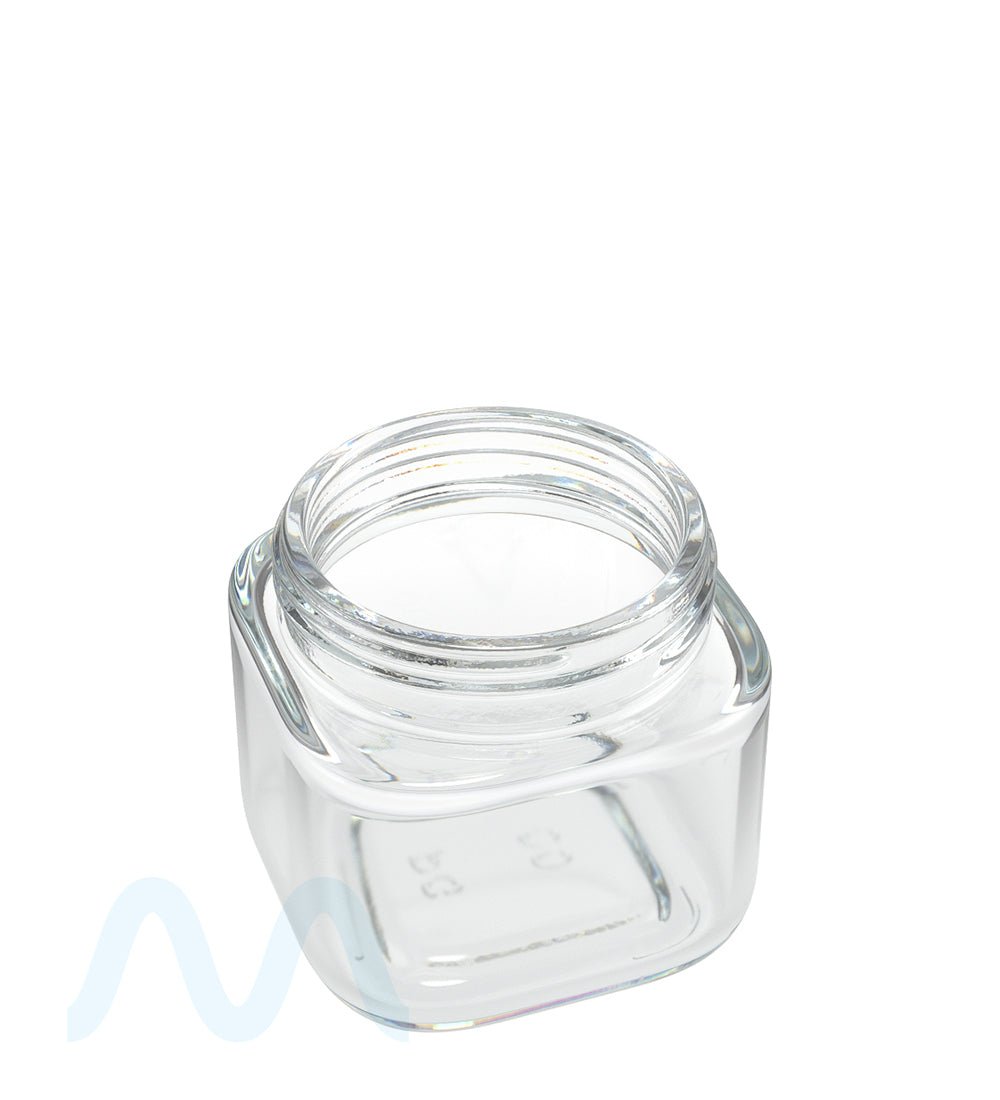 POLLEN GEAR | SoftSquare Clear Glass Jar | 46mm - 3.75oz - 72 Count - 1