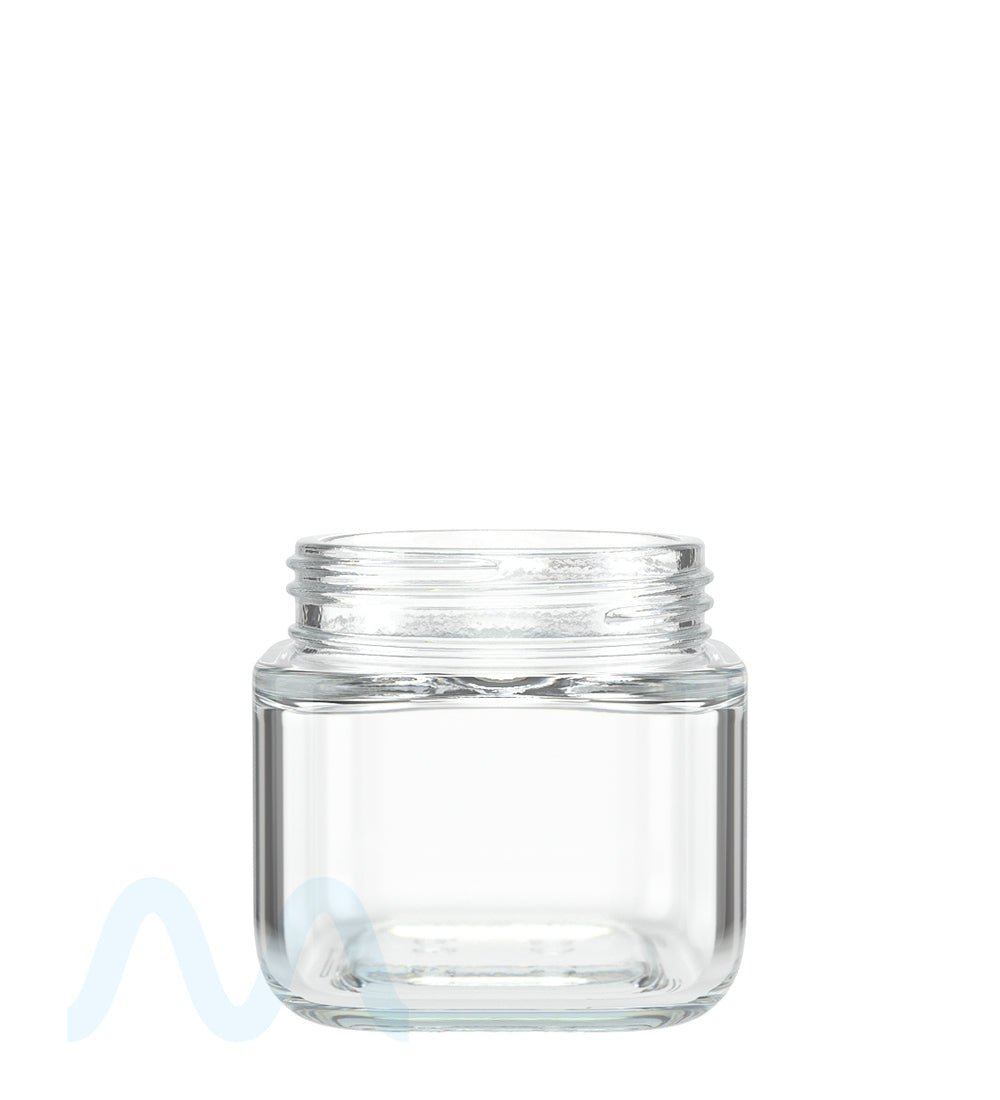 POLLEN GEAR | SoftSquare Clear Glass Jar | 46mm - 3.75oz - 72 Count - 2