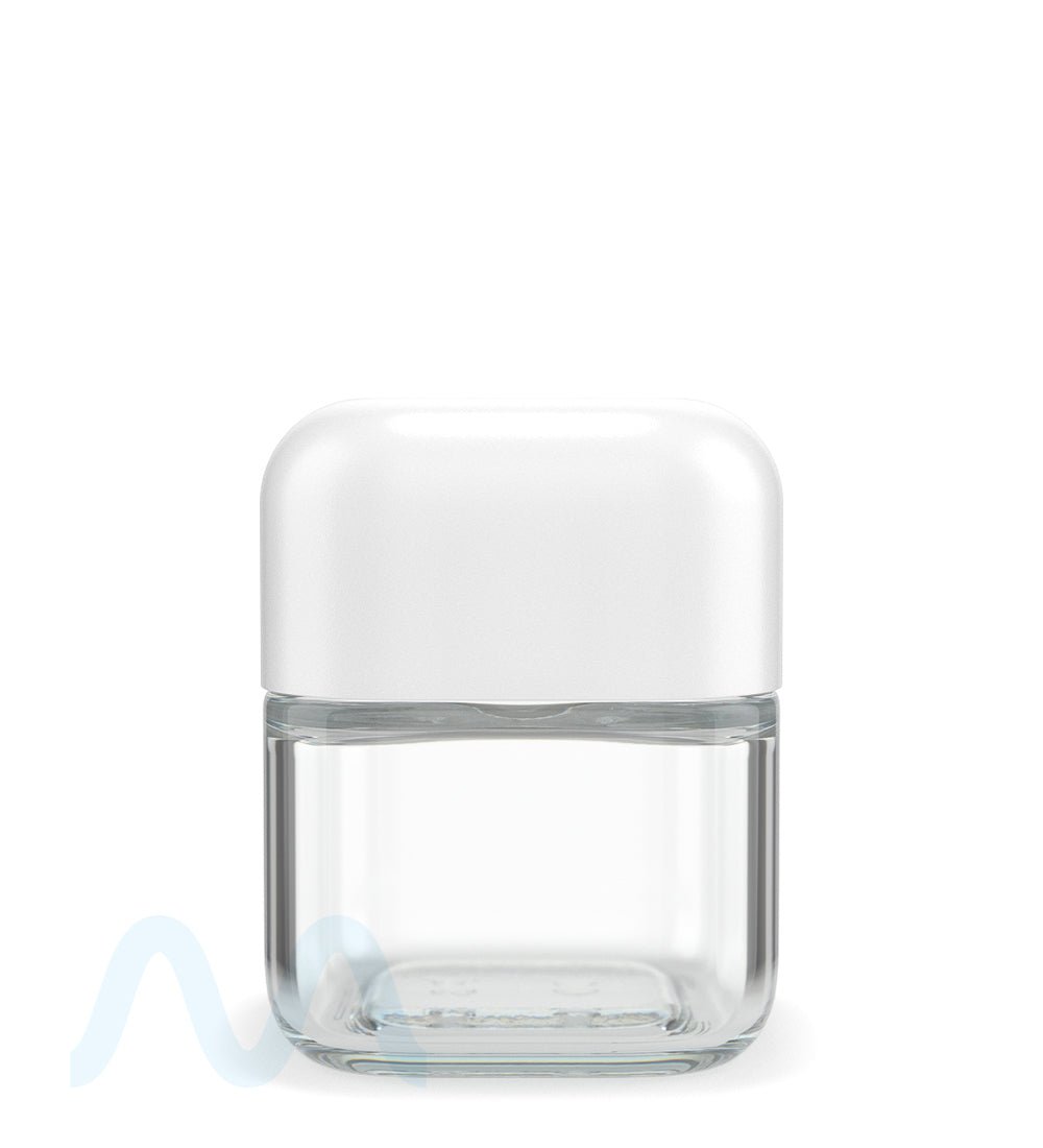 POLLEN GEAR | SoftSquare Clear Glass Jar | 46mm - 3.75oz - 72 Count - 5