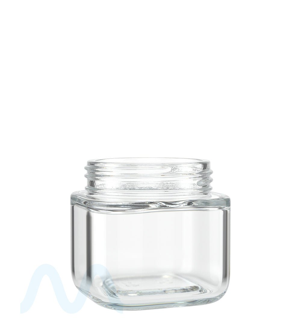 POLLEN GEAR | SoftSquare Clear Glass Jar | 46mm - 3.75oz - 72 Count - 6