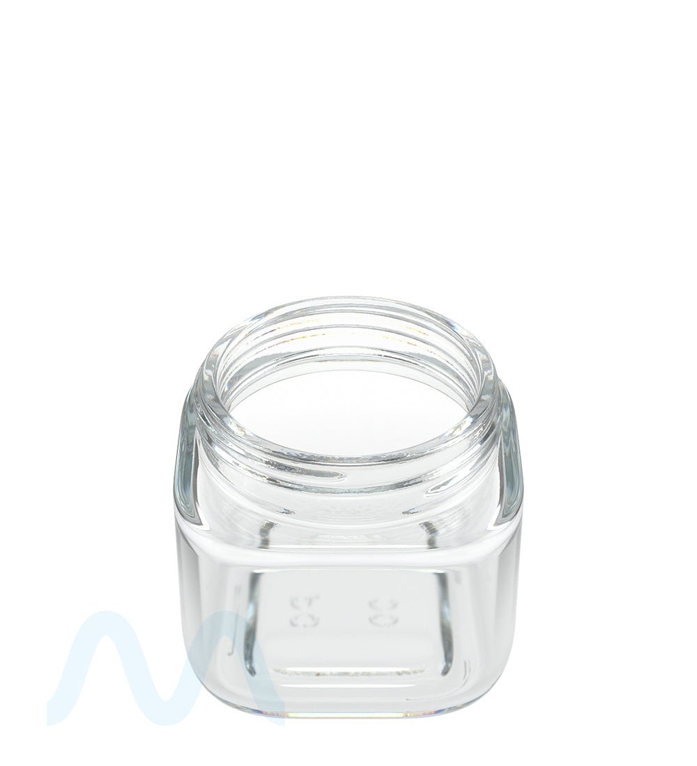 POLLEN GEAR | SoftSquare Clear Glass Jar | 46mm - 3.75oz - 72 Count - 7