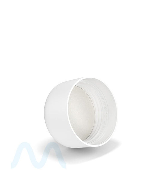 POLLEN GEAR | HiLine Child Resistant Smooth Push Down & Turn Plastic Dome Caps | 52mm - Matte White - 72 Count - 4