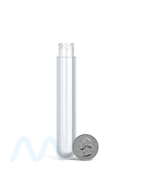 POLLEN GEAR | Transparent Pre - Roll & Vaporizer Tall Round Plastic Slim Tubes | 109mm - Clear - 1000 Count - 7