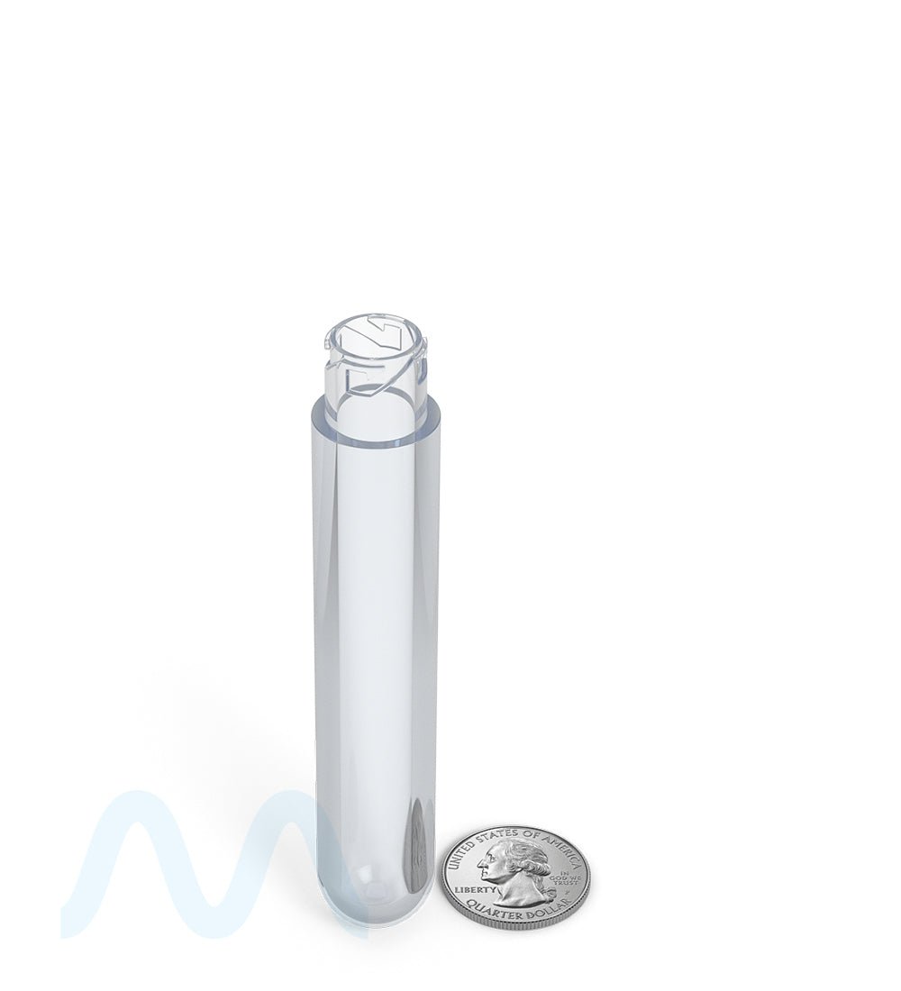 POLLEN GEAR | Transparent Pre - Roll & Vaporizer Tall Round Plastic Slim Tubes | 109mm - Clear - 1000 Count - 8