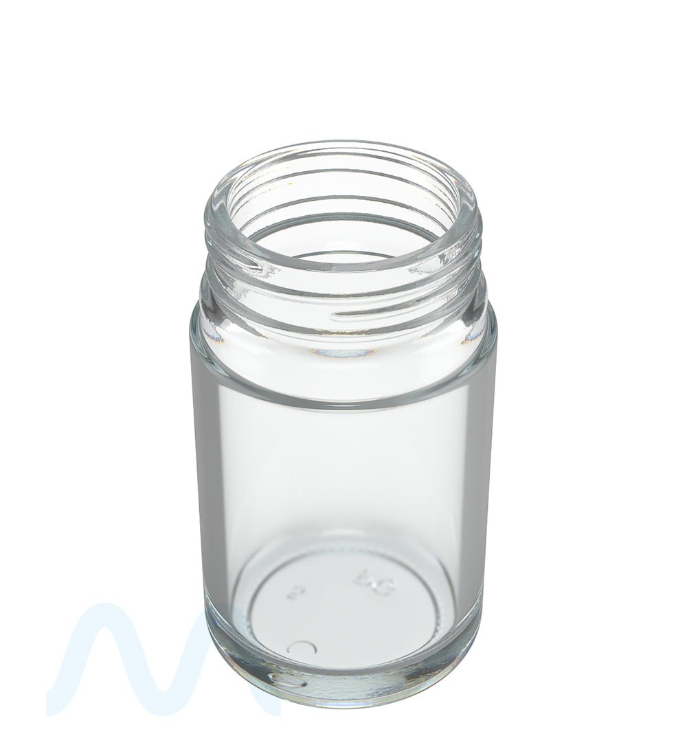 POLLEN GEAR | HiLine Straight Sided Clear Glass Jars | 52mm - 3.75oz - 72 Count - 1