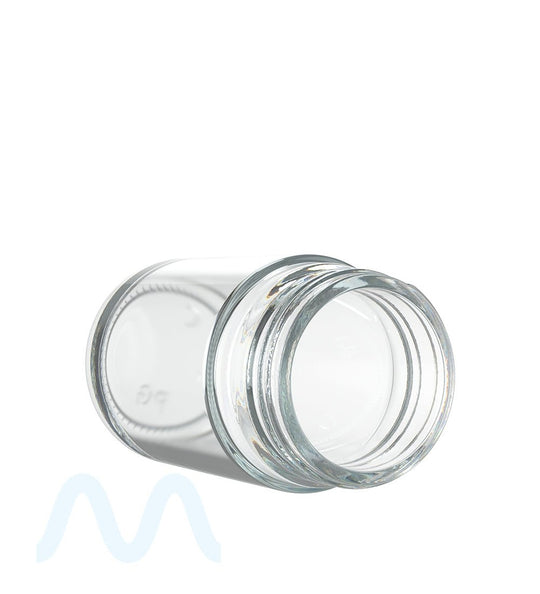 POLLEN GEAR | HiLine Straight Sided Clear Glass Jars | 52mm - 3.75oz - 72 Count - 3