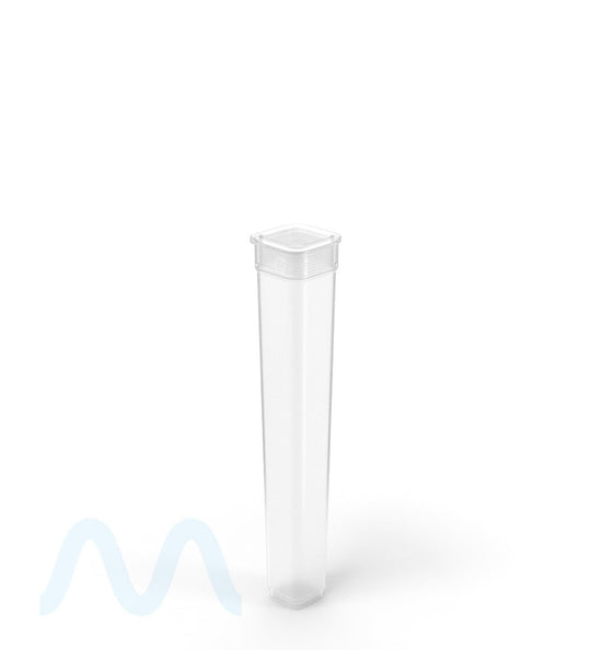 POLLEN GEAR | Child Resistant 100% Recyclable Transparent Pop Box Pop Top Plastic Pre - Roll Tubes | 119mm - Clear - 1840 Count - 5