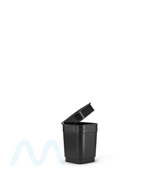 POLLEN GEAR | Child Resistant 100% Recyclable Opaque Black Pop Box Pop Top Bottles | 6dr - 1g - 1632 Count