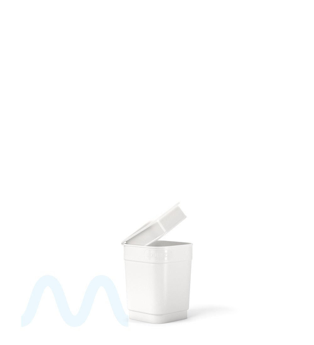 POLLEN GEAR | Child Resistant 100% Recyclable Opaque White Pop Box Pop Top Bottles | 6dr - 1g - 1632 Count - 2