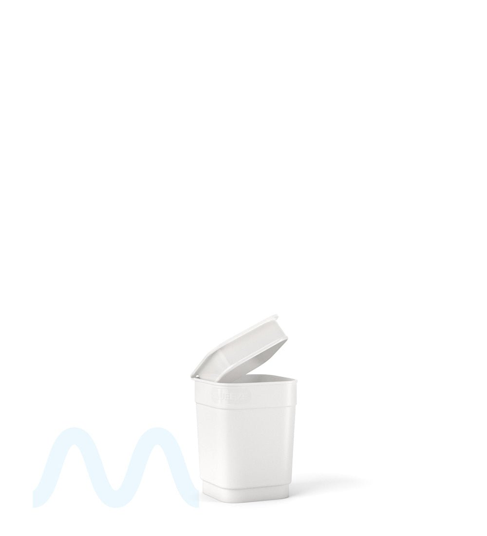 POLLEN GEAR | Child Resistant 100% Recyclable Opaque White Pop Box Pop Top Bottles | 6dr - 1g - 1632 Count - 4