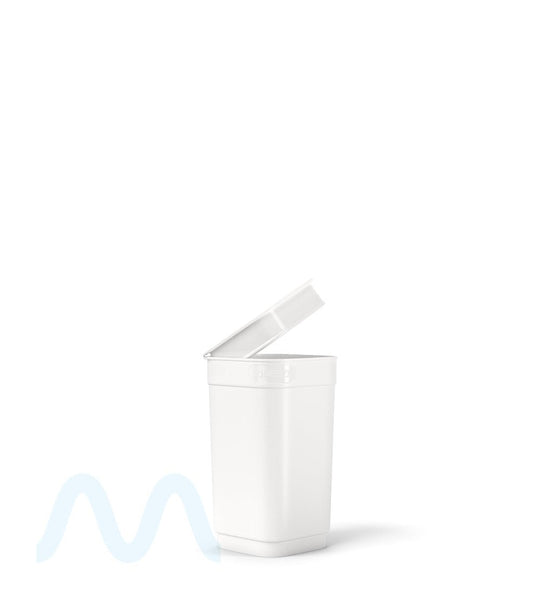 POLLEN GEAR | Child Resistant 100% Recyclable Opaque White Pop Box Pop Top Bottles | 13dr - 2g - 825 Count - 2