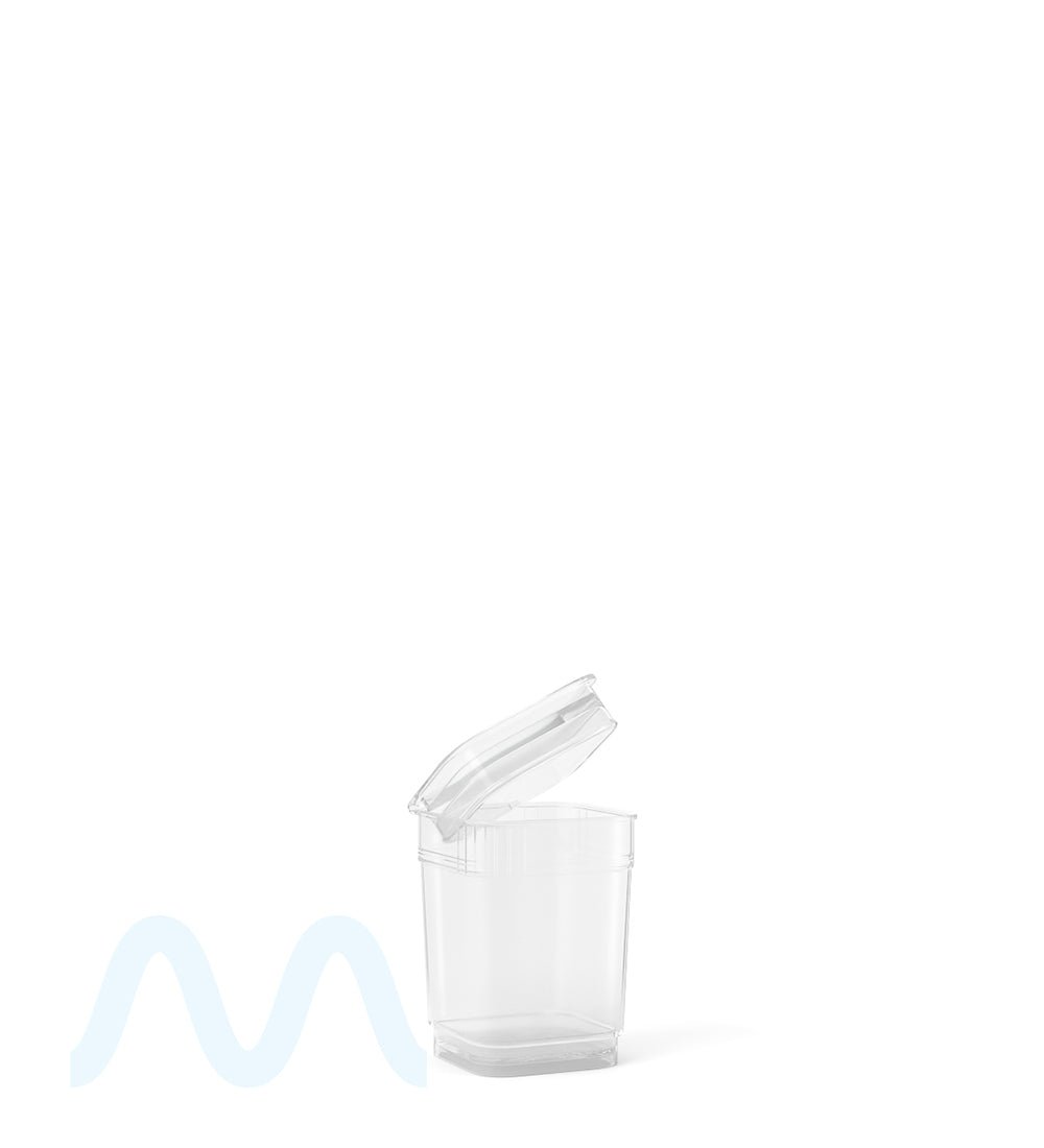 POLLEN GEAR | Child Resistant 100% Recyclable Glossy Clear Pop Box Pop Top Bottles | 6dr - 1g - 1632 Count - 4