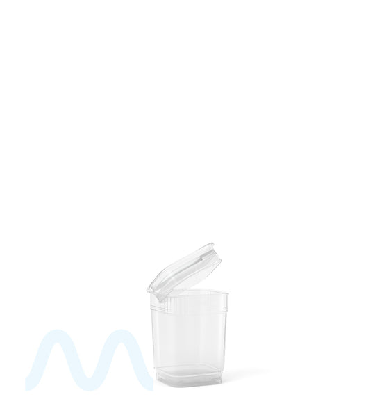 POLLEN GEAR | Child Resistant 100% Recyclable Glossy Clear Pop Box Pop Top Bottles | 6dr - 1g - 1632 Count