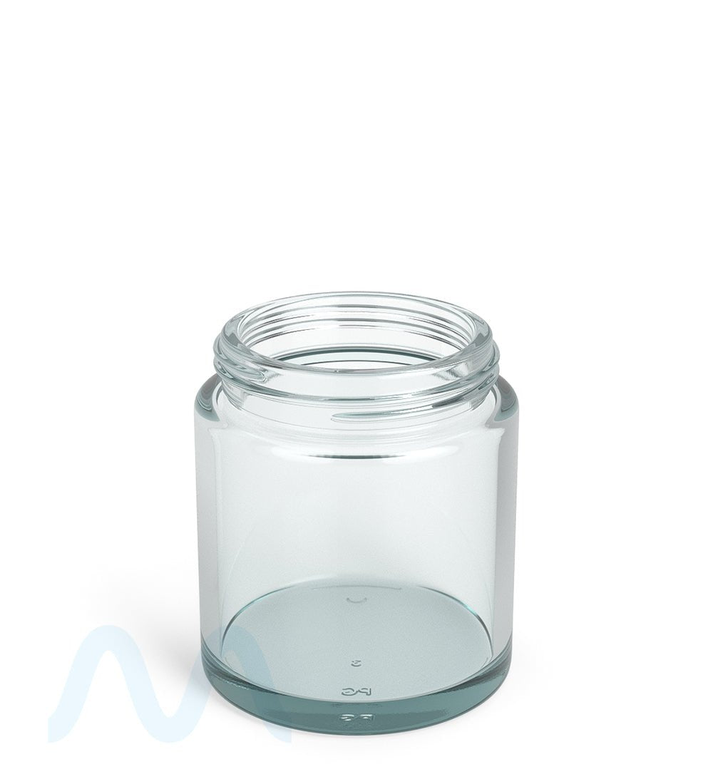 POLLEN GEAR | LoPro Wide Mouth Straight Sided Clear Glass Jars | 65mm - 6oz - 60 Count - 1