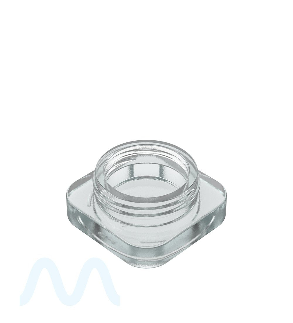 POLLEN GEAR | SoftSquare Clear Glass Concentrate Jar | 38mm - 5mL - 360 Count - 1