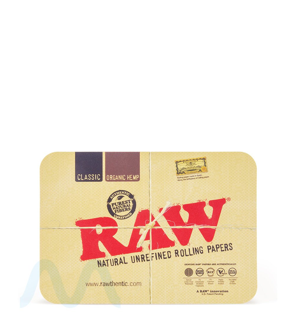 RAW | Logo Magnetic Rolling Tray Cover | 7in x 5in - Mini - Metal - 1