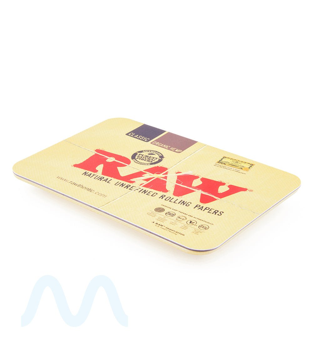 RAW | Logo Magnetic Rolling Tray Cover | 7in x 5in - Mini - Metal - 2