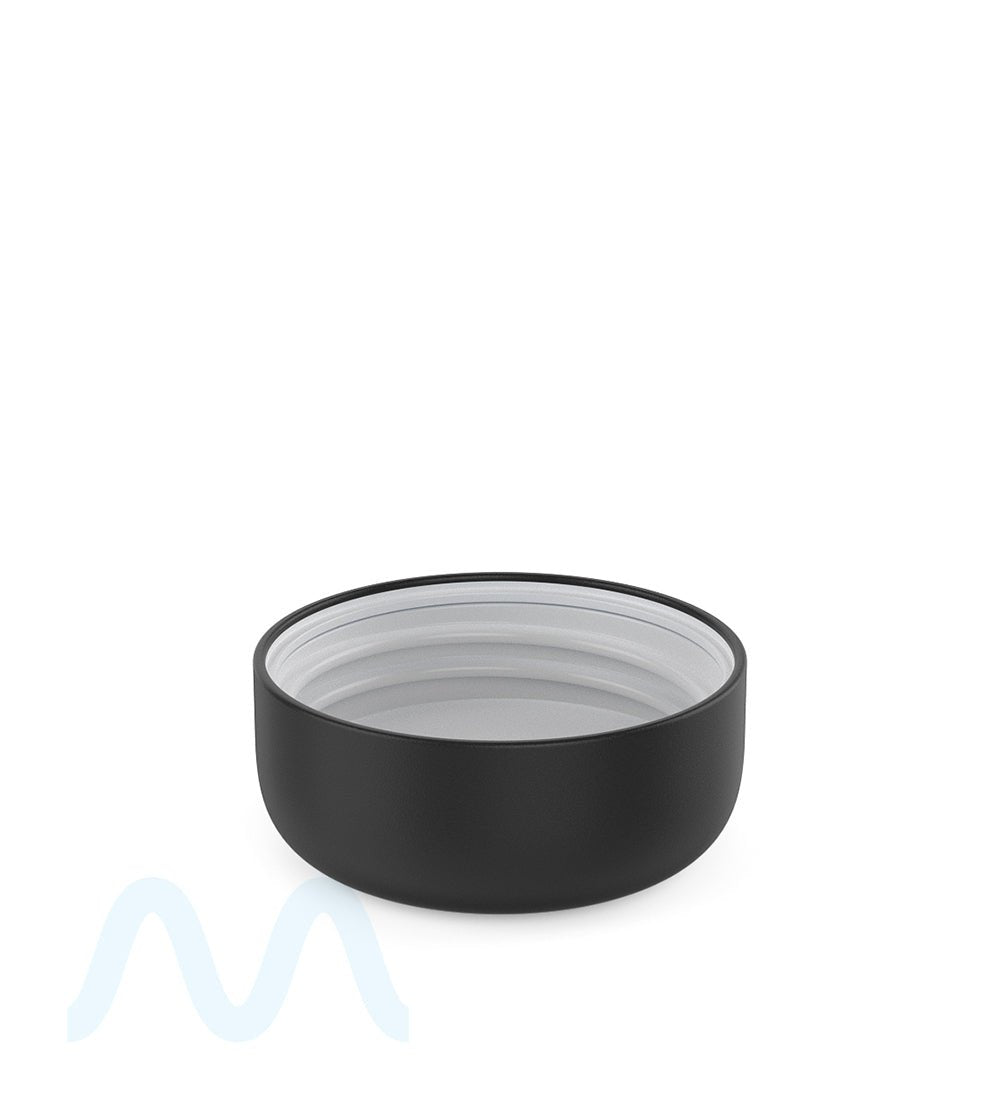 Child Resistant | Dome Push Down & Turn Plastic Caps w/ Foam Liner | 53mm - Matte Black - 120 Count - 2