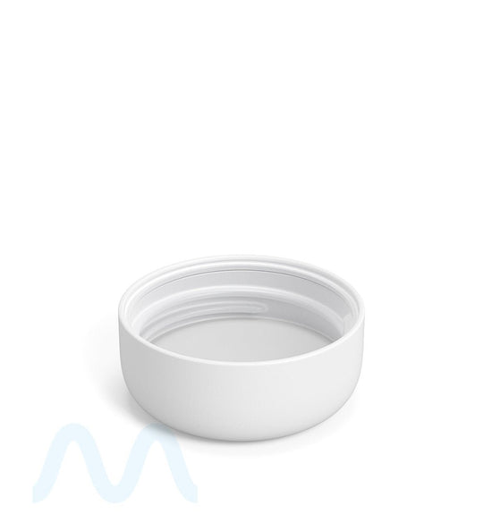 Child Resistant | Dome Push Down & Turn Plastic Caps w/ Foam Liner | 53mm - Matte White - 120 Count - 2