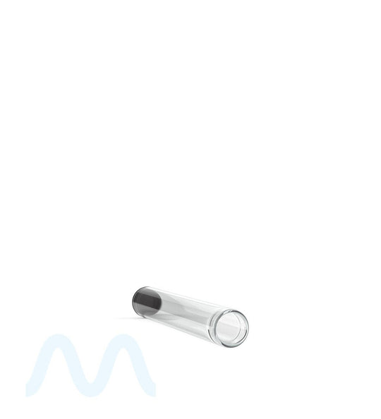 Buttonless Vape Cartridge Tube w/ Black Cap | 86mm - Clear Plastic - 500 Count - 4