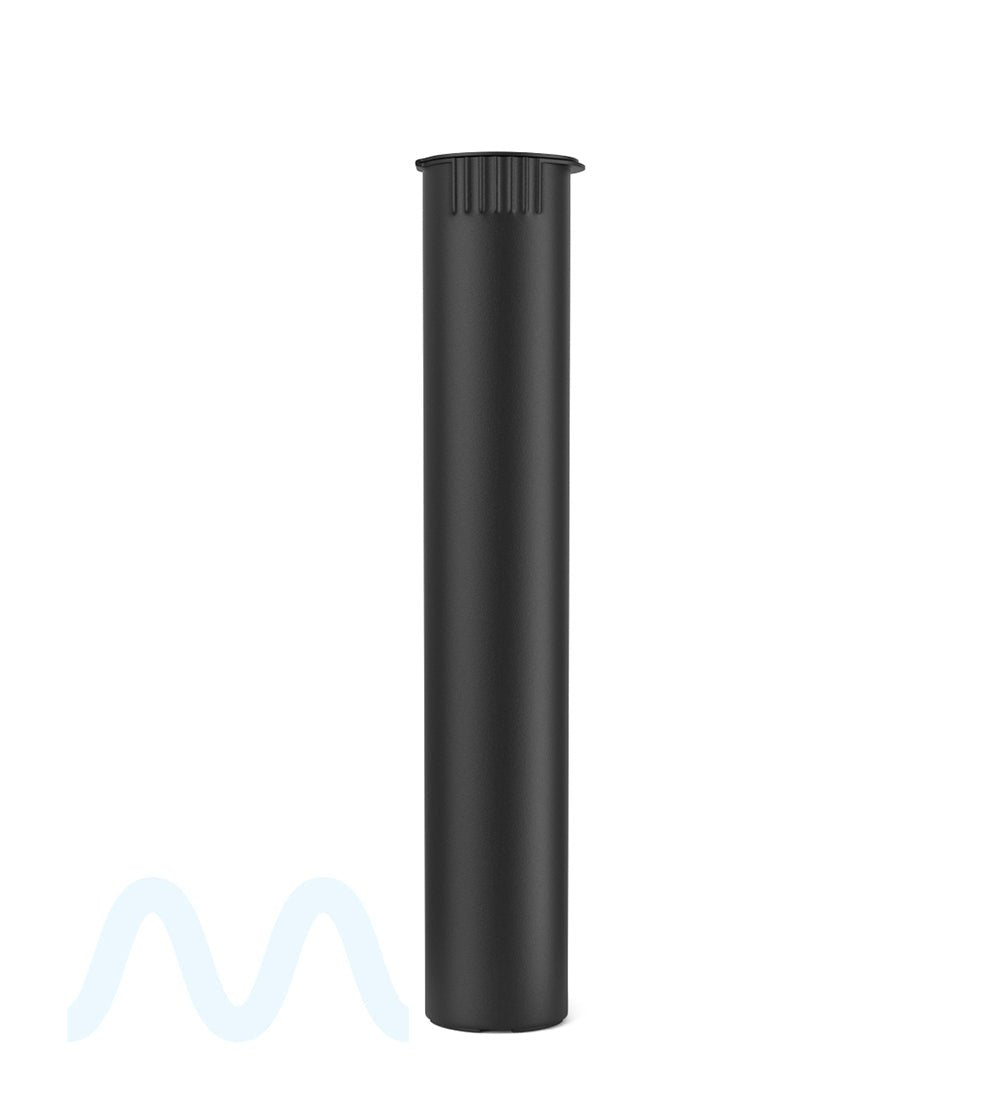 Child Resistant | King Size Pop Top Opaque Plastic PCR Pre - Roll Tubes | 116mm - Matte Black - 500 Count - 2