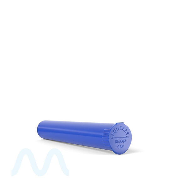 Child Resistant | King Size Pop Top Opaque Plastic Pre - Roll Tubes | 116mm - Blue - 1000 Count - 4