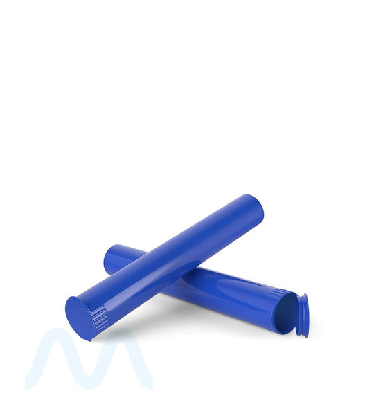 Child Resistant | King Size Pop Top Opaque Plastic Pre - Roll Tubes | 116mm - Blue - 1000 Count - 8