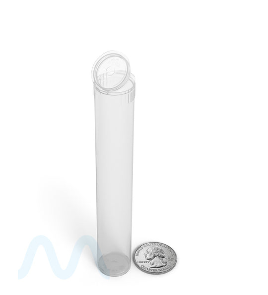 Child Resistant & Sustainable | 100% Biodegradable Pop Top Plastic Pre - Roll Tubes | 116mm - Clear - 1000 Count - 9