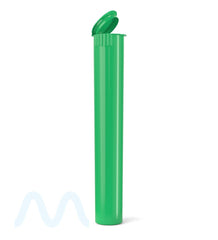 Child Resistant | King Size Pop Top Opaque Plastic Pre-Roll Tubes | 116mm - Green - 1000 Count