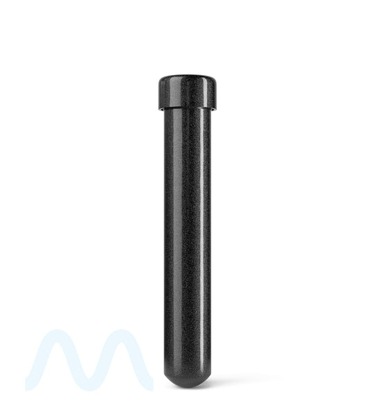 Child Resistant | King Size Push Down and Turn Screw On Opaque Aluminum Metal Pre - Roll Tubes | 110mm - Black - 250 Count - 1