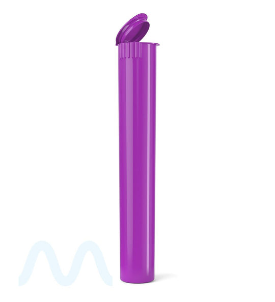 Child Resistant | King Size Pop Top Opaque Plastic Pre - Roll Tubes | 116mm - Purple - 1000 Count - 1