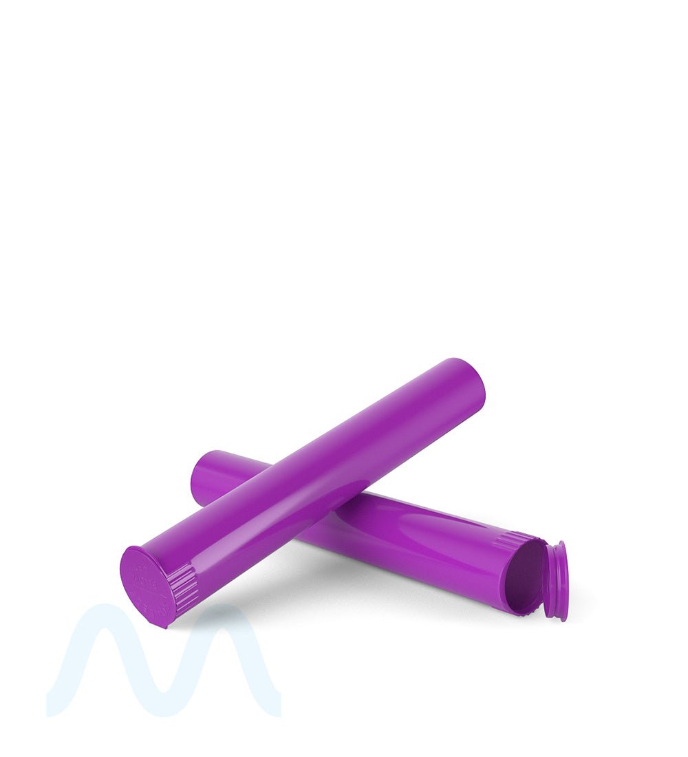 Child Resistant | King Size Pop Top Opaque Plastic Pre - Roll Tubes | 116mm - Purple - 1000 Count - 8