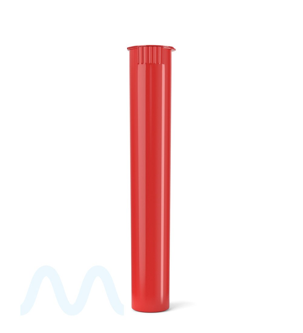 Child Resistant | King Size Pop Top Opaque Plastic PCR Pre - Roll Tubes | 116mm - Red - 1000 Count - 2