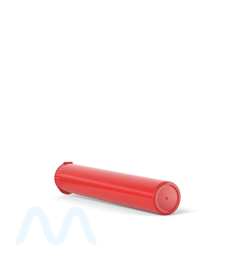 Child Resistant | King Size Pop Top Opaque Plastic PCR Pre - Roll Tubes | 116mm - Red - 1000 Count - 5