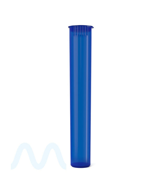 Child Resistant | King Size Pop Top Translucent Plastic Pre - Roll Tubes | 116mm - Blue - 1000 Count - 2