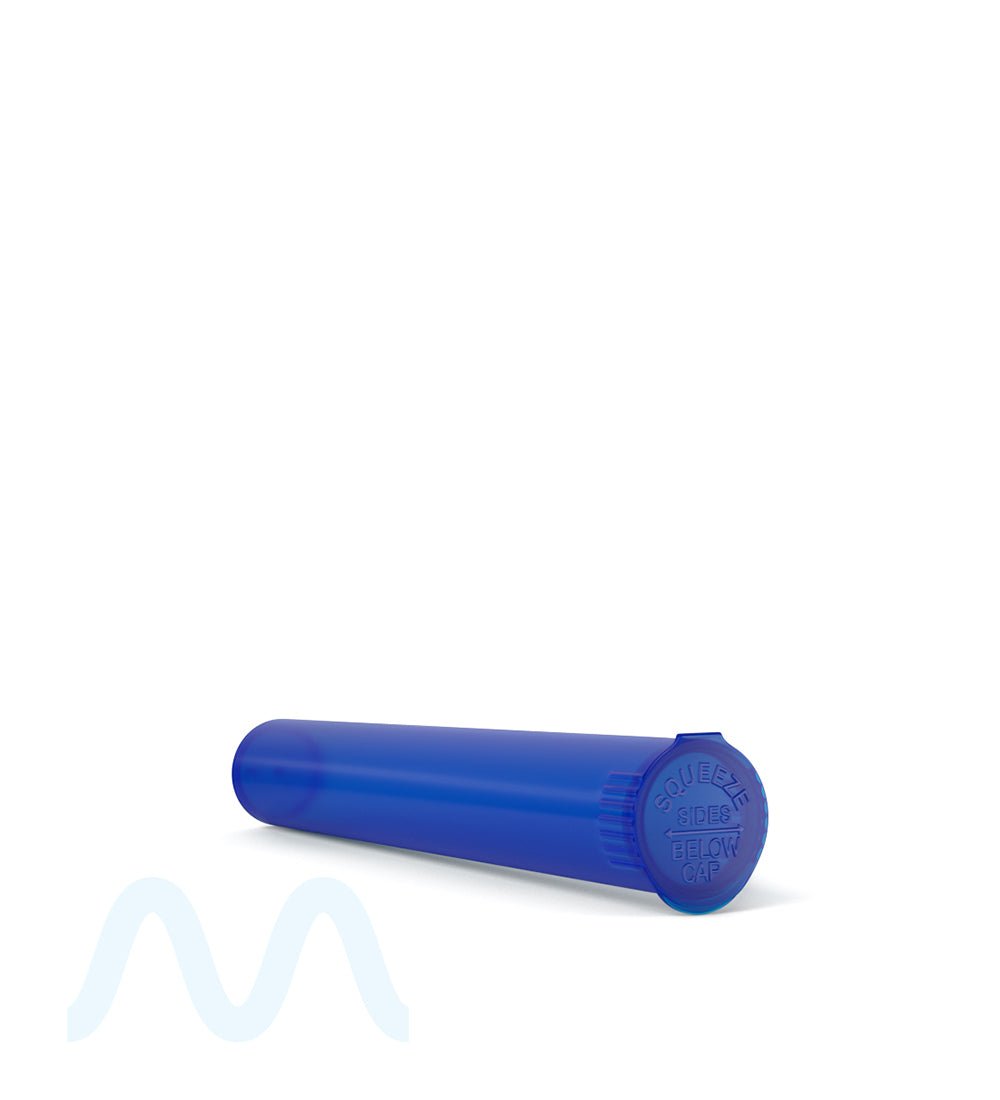 Child Resistant | King Size Pop Top Translucent Plastic Pre - Roll PCR Tubes | 116mm - Blue - 1000 Count - 3