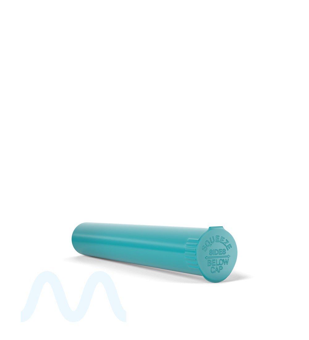 Child Resistant | King Size Pop Top Opaque Plastic Pre - Roll Tubes | 116mm - Teal - 1000 Count - 3