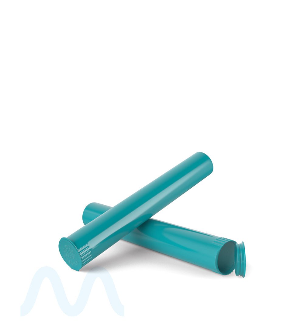 Child Resistant | King Size Pop Top Opaque Plastic Pre - Roll Tubes | 116mm - Teal - 1000 Count - 7