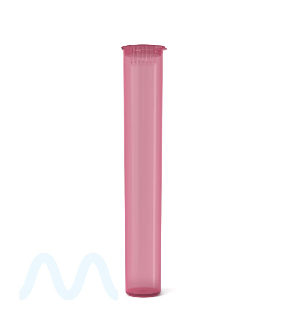 Child Resistant | King Size Pop Top Translucent Plastic Pre - Roll PCR Tubes | 116mm - Pink - 1000 Count - 2