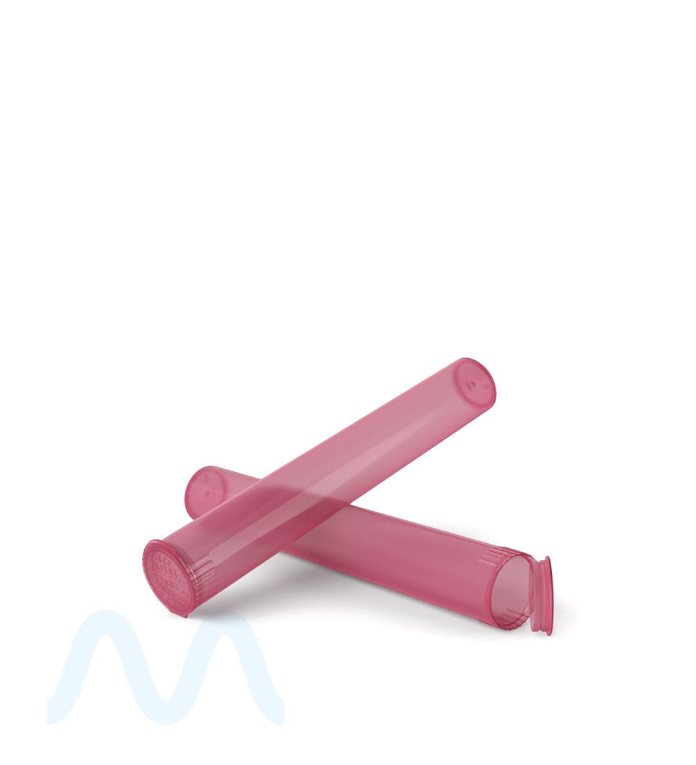 Child Resistant | King Size Pop Top Translucent Plastic Pre - Roll PCR Tubes | 116mm - Pink - 1000 Count - 7