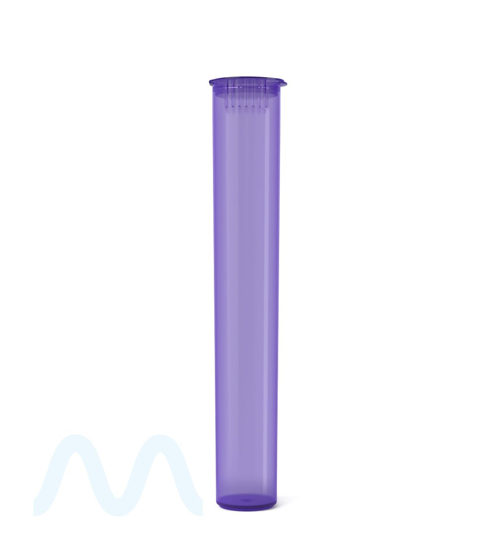 Child Resistant | King Size Pop Top Translucent Plastic Pre - Roll Tubes | 116mm - Purple - 1000 Count - 2