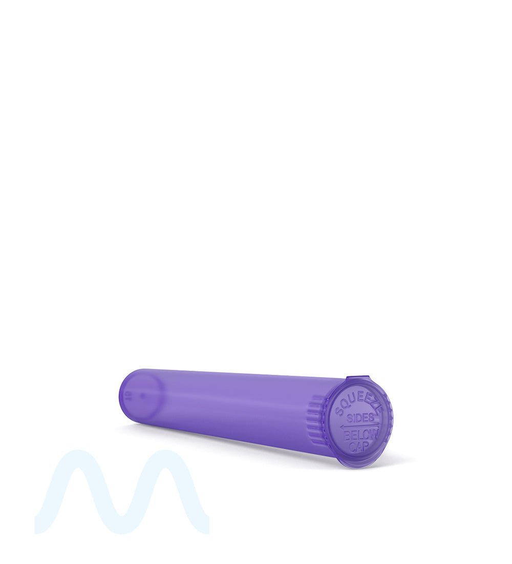 Child Resistant | King Size Pop Top Translucent Plastic Pre - Roll Tubes | 116mm - Purple - 1000 Count - 3