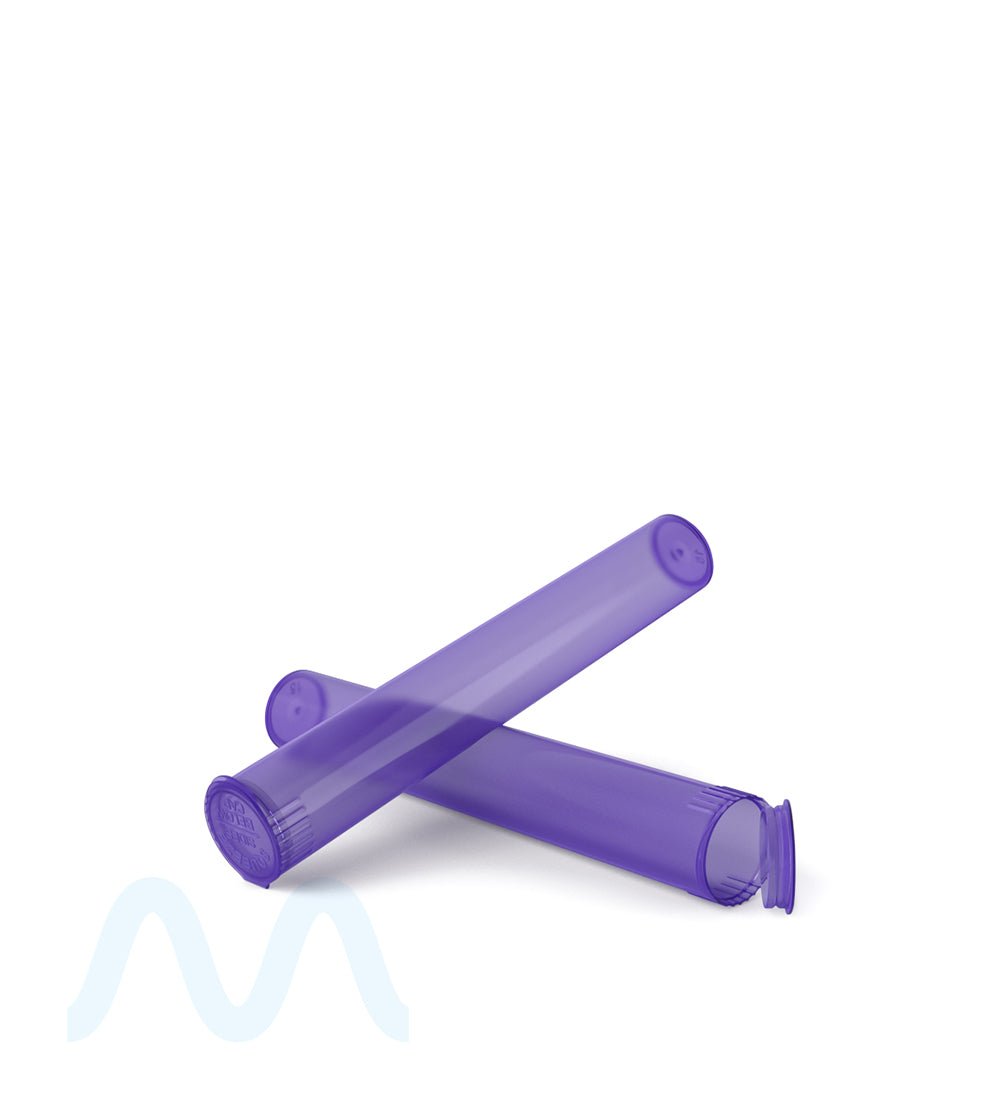 Child Resistant | King Size Pop Top Translucent Plastic Pre - Roll Tubes | 116mm - Purple - 1000 Count - 7