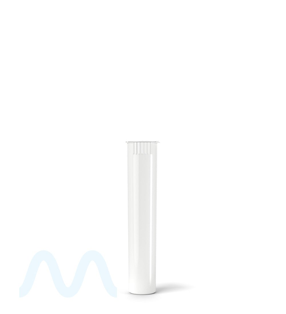 Child Resistant | Pop Top Opaque Plastic Pre - Roll Tubes | 70mm - White - 1000 Count - 2