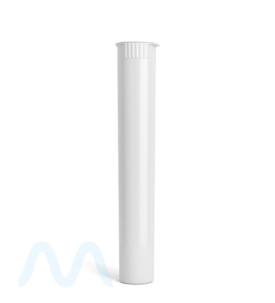 Child Resistant | King Size Pop Top Opaque Plastic PCR Pre - Roll Tubes (Open) | 116mm - White - 1000 Count - 2