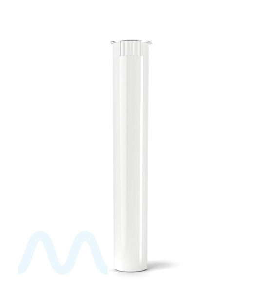 Child Resistant | King Size Pop Top Opaque Plastic Pre - Roll Tubes | 116mm - White - 1000 Count - 2